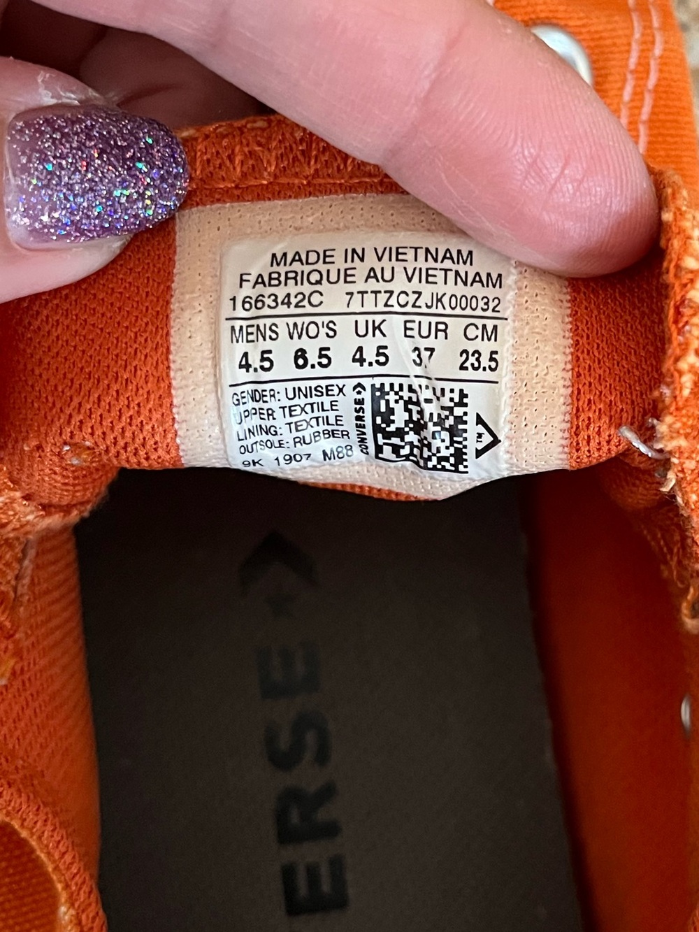 Converse Chuck Taylor All Star Shoreline Slip On Orange Women’s 6.5 - Picture 10 of 10